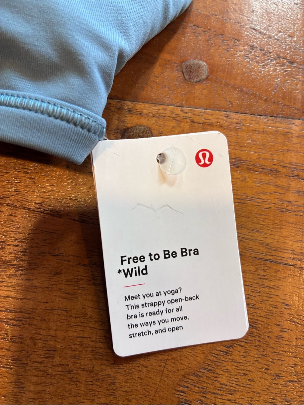 Lululemon Free to Be Bra Wild * Light Blue NWT Size 4 - Picture 4 of 6